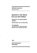 Sprache in der Slavia und auf dem Balkan