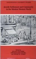 Jewish settlement and community in the modern western world