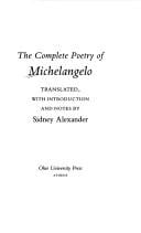 The complete poetry of Michelangelo