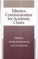 Effective communication for academic chairs