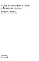 Cartas de particulares a Colón y relaciones coetáneas