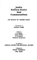 India, nation-state and communalism