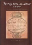 The New York City artisan 1789-1825