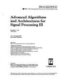 Advanced algorithms and architectures for signal processing III