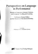 Perspectives on language in performance