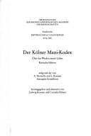 Der Kölner Mani-Kodex