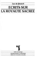 Ecrits sur la royauté sacrée