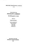 Pour retrouver François Lambert