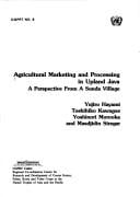 Agricultural marketing and processing in upland Java