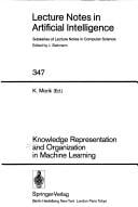 Knowledge representation and organization in machine learning