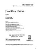 Hard copy output