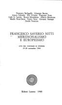 Francesco Saverio Nitti, meridionalismo e europeismo