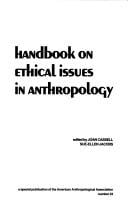 Handbook on ethical issues in anthropology