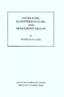 Gauss sums, Kloosterman sums, and monodromy groups