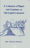 A collection of papers with emphasis on Old English literature