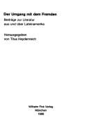 Der Umgang mit dem Fremden