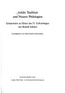 Antike Tradition und neuere Philologien