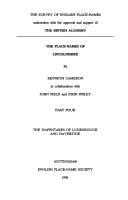 The place-names of Lincolnshire