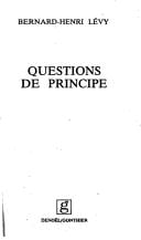 Questions de principe