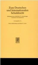 Zum deutschen und internationalen Schuldrecht