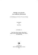 Beiträge zum Quartär der nördlichen Rheinlande