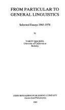 From particular to general linguistics