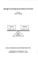 The Private exercise of public functions