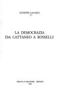 La democrazia da Cattaneo a Rosselli