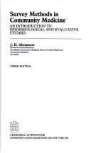 Survey methods in community medicine