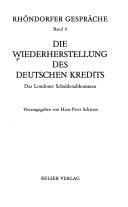 Die Wiederherstellung des deutschen Kredits
