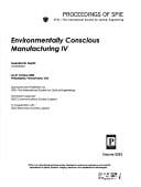 Environmentally conscious manufacturing IV