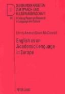 English as an academic language in Europe