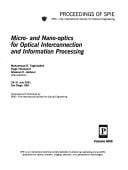 Micro- and nano-optics for optical interconnection and information processing