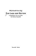 Zur Lage der Nation
