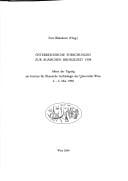 Österreichische Forschungen zur ägäischen Bronzezeit 1998