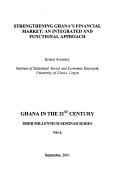 Strengthening Ghana's financial market
