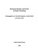 Deutsche Sprache und Kultur im Raum Pressburg