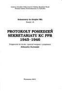 Protokoły posiedzeń sekretariatu KC PPR