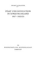 Staat und Revolution in Sowjetrussland 1917-1922/23