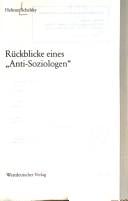 Rückblicke eines "Anti-Soziologen"