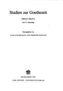 Studien zur Goethezeit