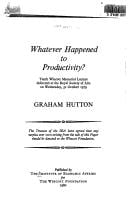 Whatever happened to productivity