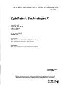 Ophthalmic technologies X
