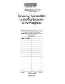 Enhancing sustainability of the rice economy in the Philippines
