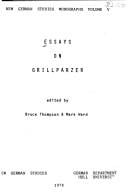 Essays on Grillparzer