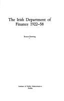 The Irish Department of Finance, 1922-58