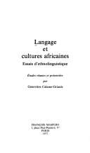 Langage et cultures africaines