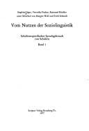 Vom Nutzen der Soziolinguistik (Schichtenspezifischer Sprachgebrauch von Schülern) (German Edition)
