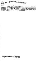 Kritik der Frankreichforschung