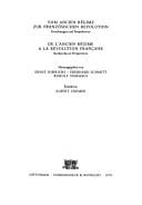 Vom Ancien Régime zur französischen revolution = De l'Ancien Régime à la révolution française